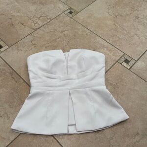 White house black market strapless shirt